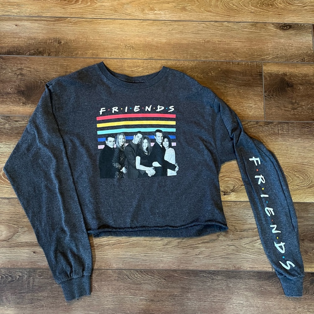 FRIENDS long sleeve crop shirt. Says friends on the sleeve. Very comfy